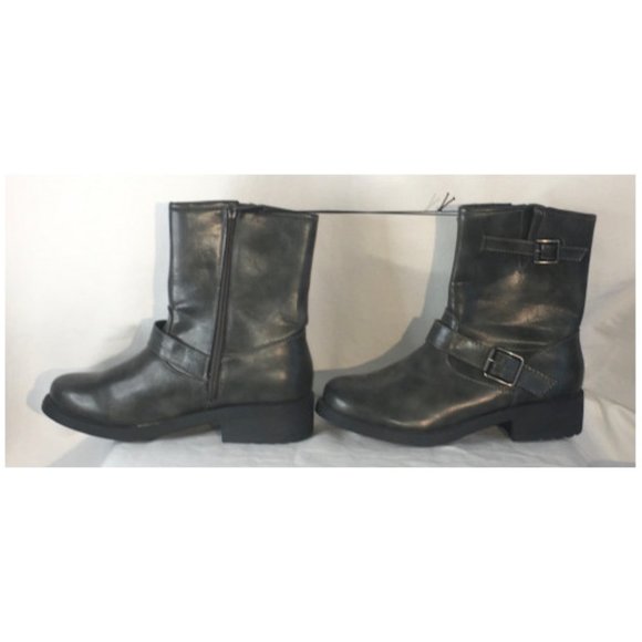 NEW Grey Zip-up Boots - Picture 2 of 5